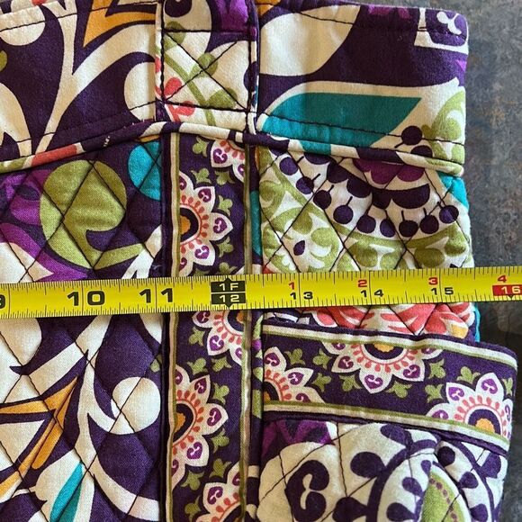 Vera Bradley Retired Plum Crazy Shoulder Bag Tote - Picture 7 of 10